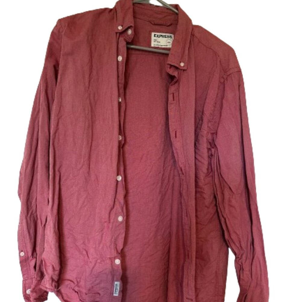 Express Light Red Button Down - image 1